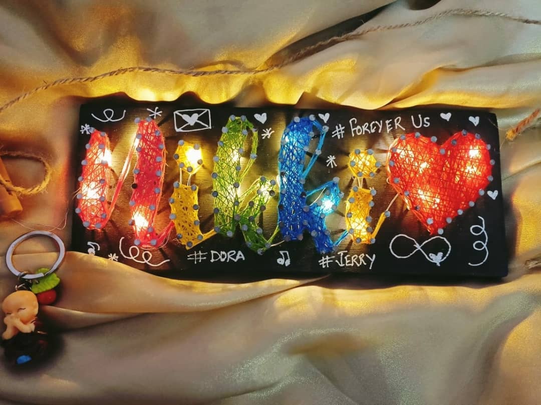 String art nameplate for loved ones - WeGift