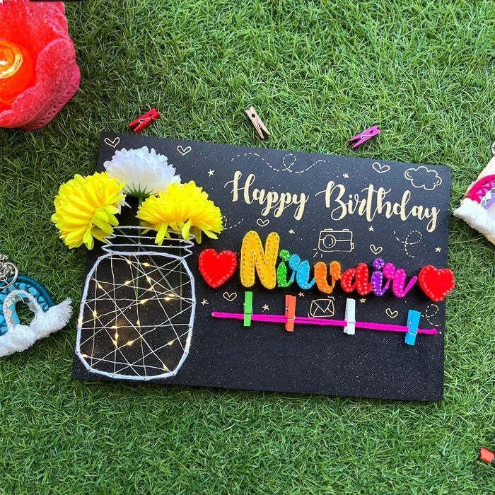 Birthday Wishes String Art with jar for Loved Ones - WeGift