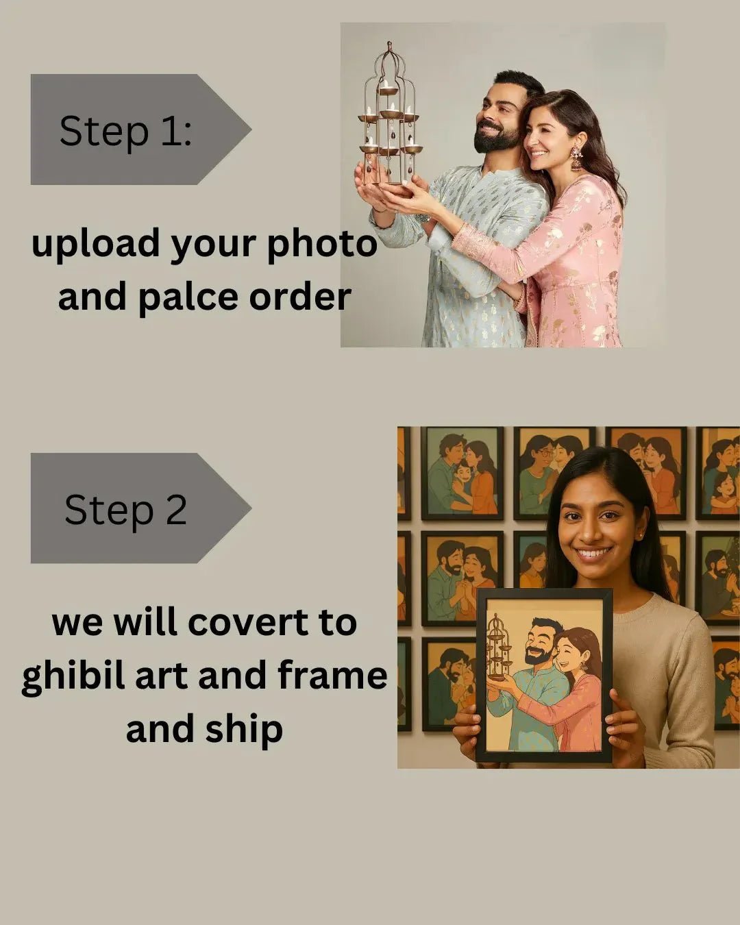 Custom Ghibli Style Portrait Frame – Personalized Anime Artwork - WeGift