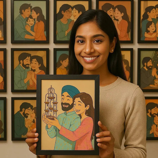 Custom Ghibli Style Portrait Frame – Personalized Anime Artwork - WeGift