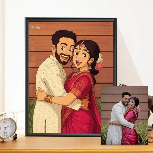 Customized Couple Ghibli Art Photo Frame - WeGift