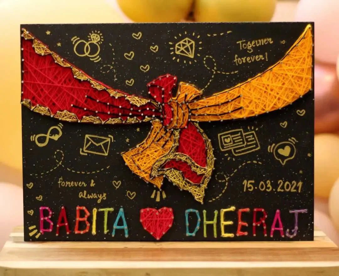 Gath Bandhan String art with name - WeGift
