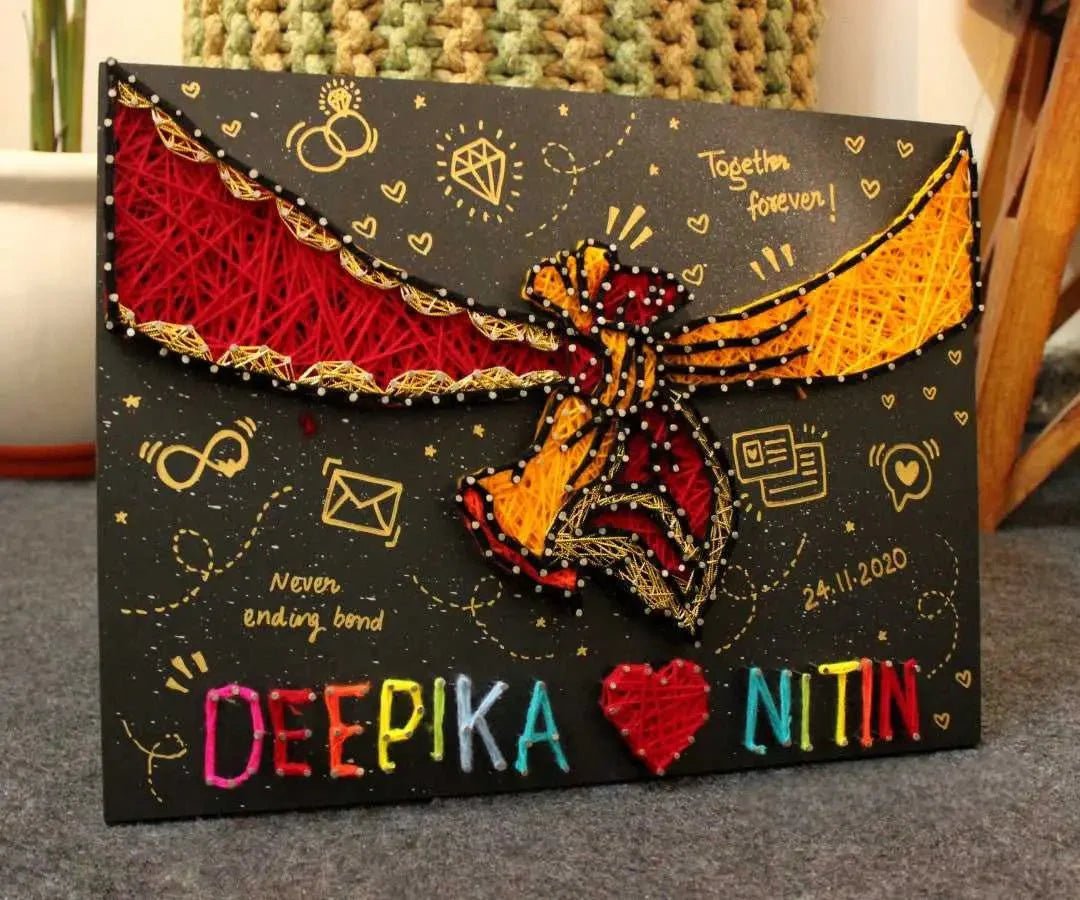 Gath Bandhan String art with name - WeGift