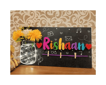 Hashtag String art Nameplate with Light Jar - WeGift