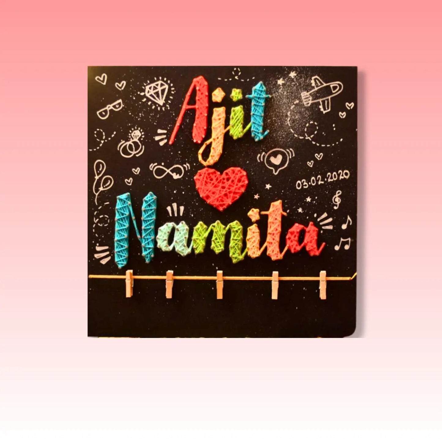Heart Love Name Personalized String Art - WeGift