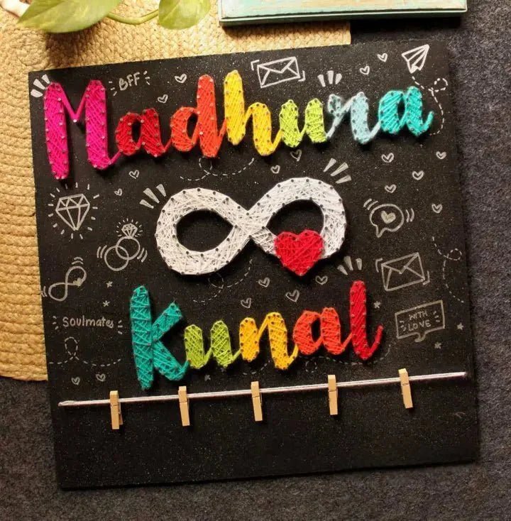 Infinite Heart Name Custom String art - WeGift