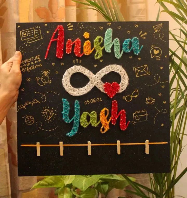 Infinite Heart Name Custom String art - WeGift