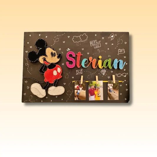 Nameplate String art with Cartoon Character - WeGift