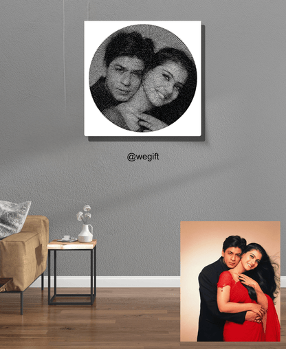 Romantic Couple String Art Portrait | Handmade Personalized Gift - WeGift