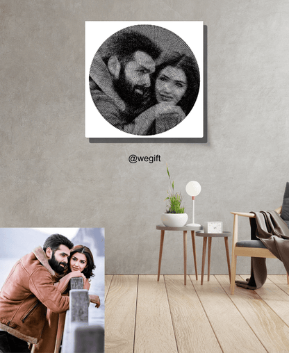Romantic Couple String Art Portrait | Handmade Personalized Gift - WeGift