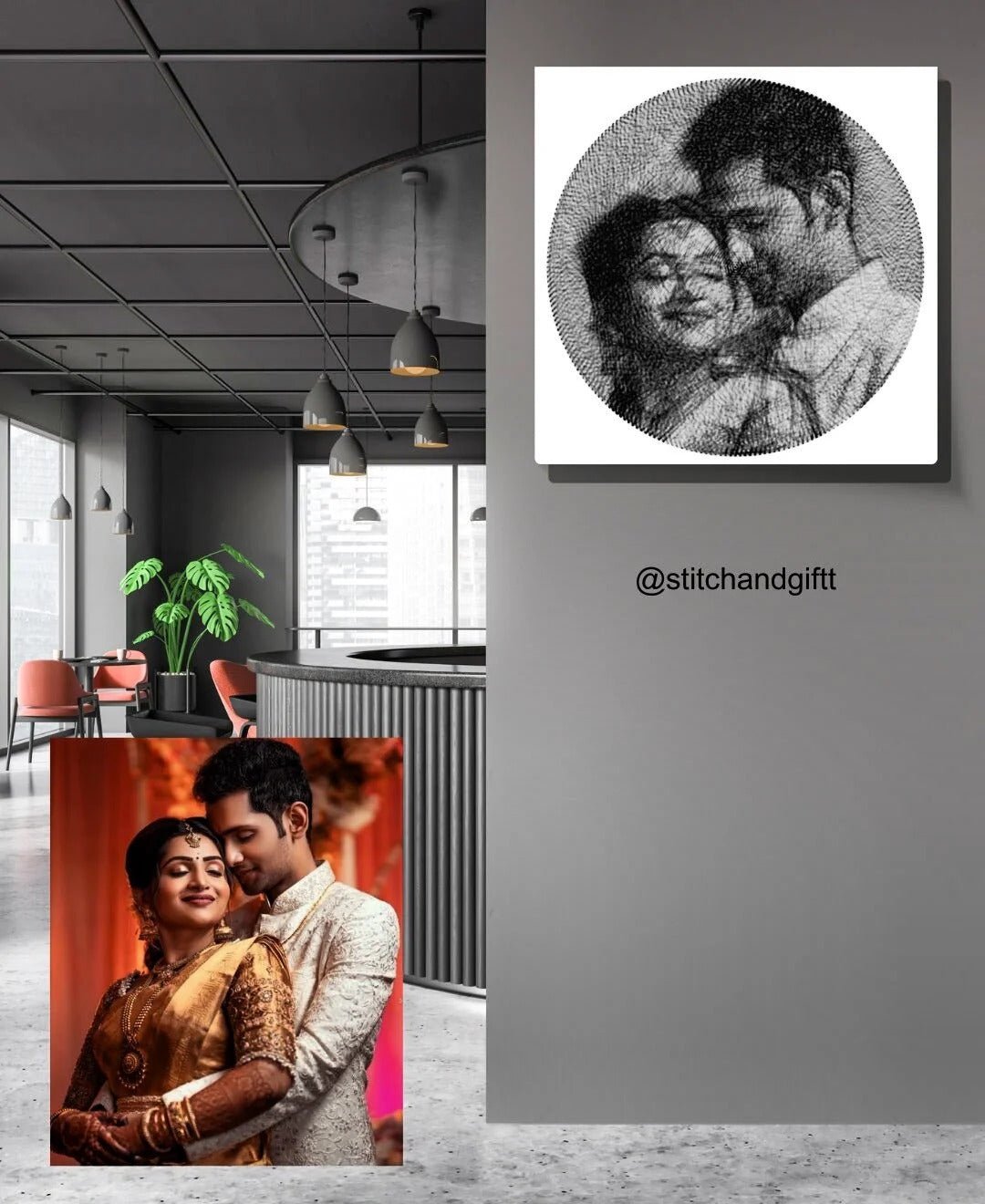 Romantic Customized Handmade String Art Gift for Couples Best for Wedding, Anniversary and Birthday - WeGift