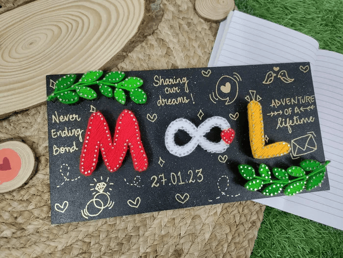 String art Nameplate for couple - WeGift